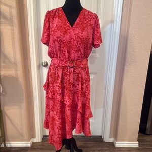 ❤️❤️ Sofia Vergara Amanda Floral Midi dress Size XL Brand New with Tags